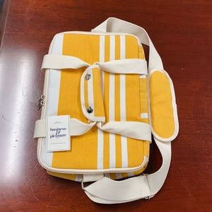 Business & Pleasure Co. cooler. Yellow and cream.